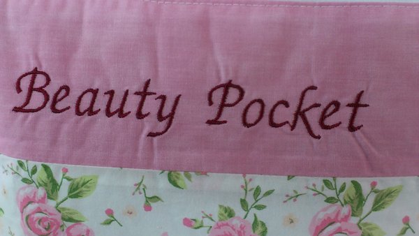 Kosmetiktasche 2tlg. (Beauty Pocket) rosa Rosen